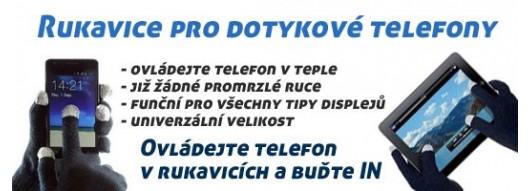 Rukavice pro dotykové telefony MP3naMiru.cz