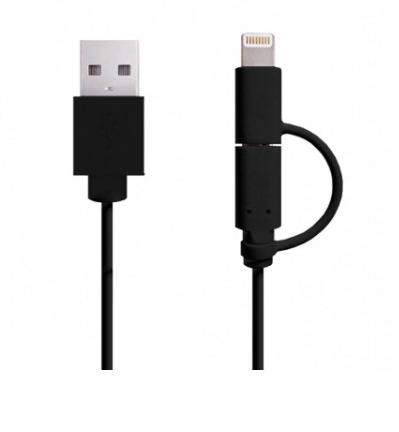 Tento univerzální kabel umožňuje dobíjení a synchronizaci počítače s daným zařízením přes MicroUSB nebo Lightning. Ideální typ kabelu jak na doma, tak na cesty.