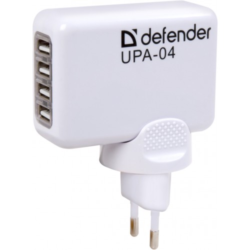 Nabíječka 4x USB port, 1A, 2A, pro zásuvky 110-240V, vhodné pro mobilní telefony, přenosné přehrávače, digitální fotoaparáty apod.