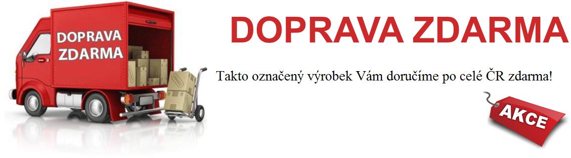  Doprava ZDARMA! Každý takto označený produkt z naší nabídky Vám doručíme až do domu bez nákladů na poštovné. Pro více informací o Dopravě a platbě klikňete zde.