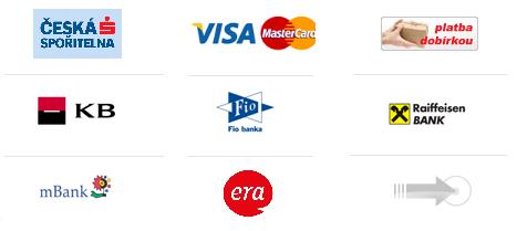 Plaťte u nás přes online platební bránu GoPay pro Visa, MaestroCard, Raiffeisen Bank, Komerční banka, mBank, Fio, bankovním online převodem z jakékoliv banky.